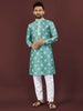 Anaita Blue Embroidered Silk Straight Kurta - Distacart