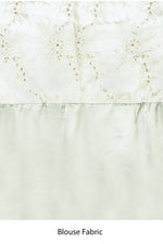 Thumbnail for Green Organza Jari Silk Floral Embroidered Festive Saree - Nimaya Denzy - Distacart