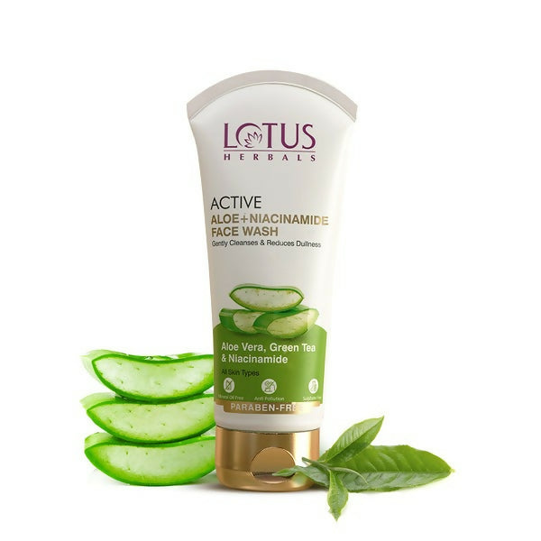 Lotus Herbals Active Aloe + Niacinamide Face Wash - Distacart