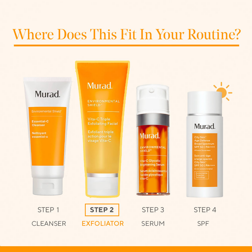 Murad Environmental Shield Vitamin C Triple Exfoliating Facial - Distacart