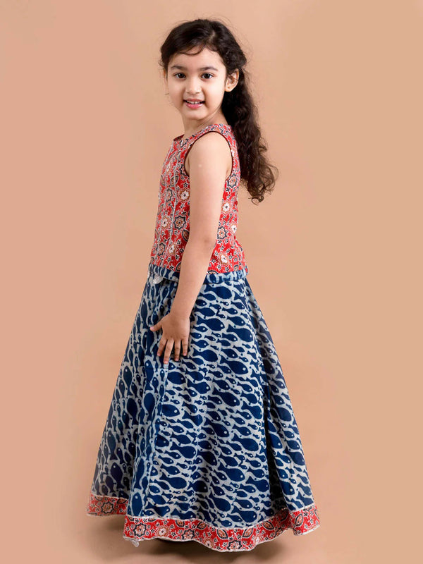 Joban Fashion Girl's Multi Color Lehenga Choli