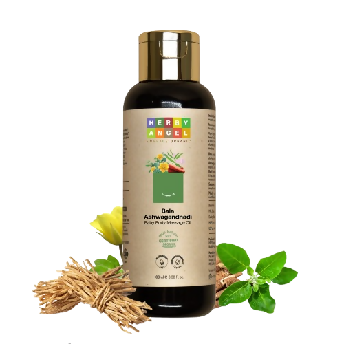 Herby Angel Bala Ashwagandhadi Body Massage Oil for Baby - Dista