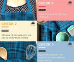 Thumbnail for Pixel Home Decor Cotton Apron With Front Pocket-Blue Stripe Apron - Dista