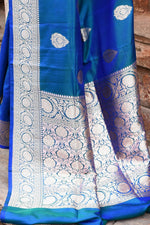 Thumbnail for Joban Fashion Blue Banarasi Katan Pure Handloom Banarasi Silk Saree