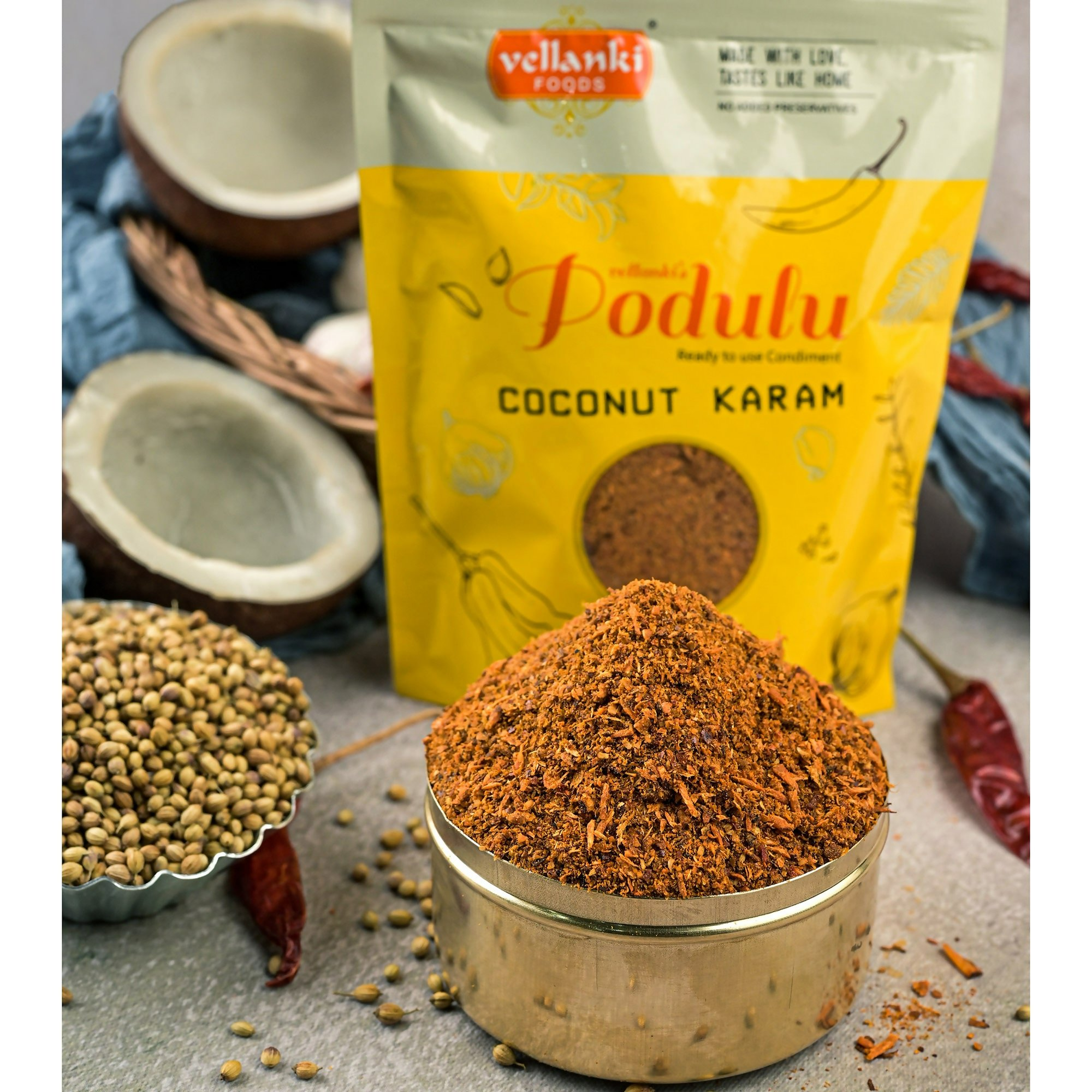 Vellanki Foods Kobbari Karam Podi (Coconut) - Distacart