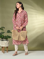 Thumbnail for Sangria Printed A-Line Kurta