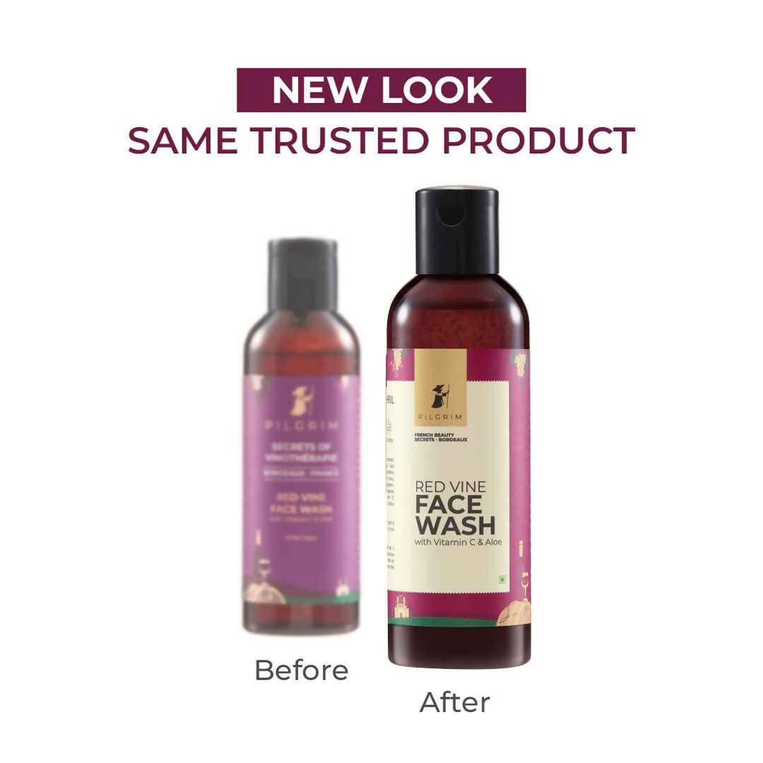 Pilgrim French Red Vine Face Wash with Vitamin C & Aloe For Anti Ageing & Dark Spots - Distacart