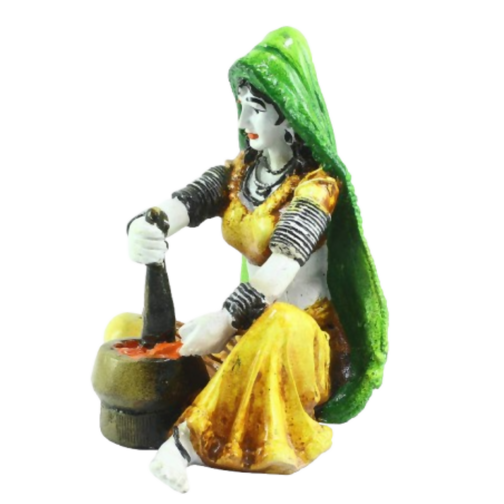 eCraftIndia Rajasthani Lady Decorative Statue - Dista
