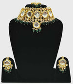 Thumbnail for Joban Fashion Hand Made High Quality Gold Plated Base Metal Alloy Kundan Stone Studded Kundan Jewellery Set - Distacart