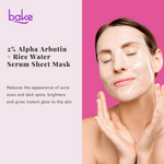 Thumbnail for Bake 2% Alpha Arbutin + Rice Water Serum Sheet Mask
