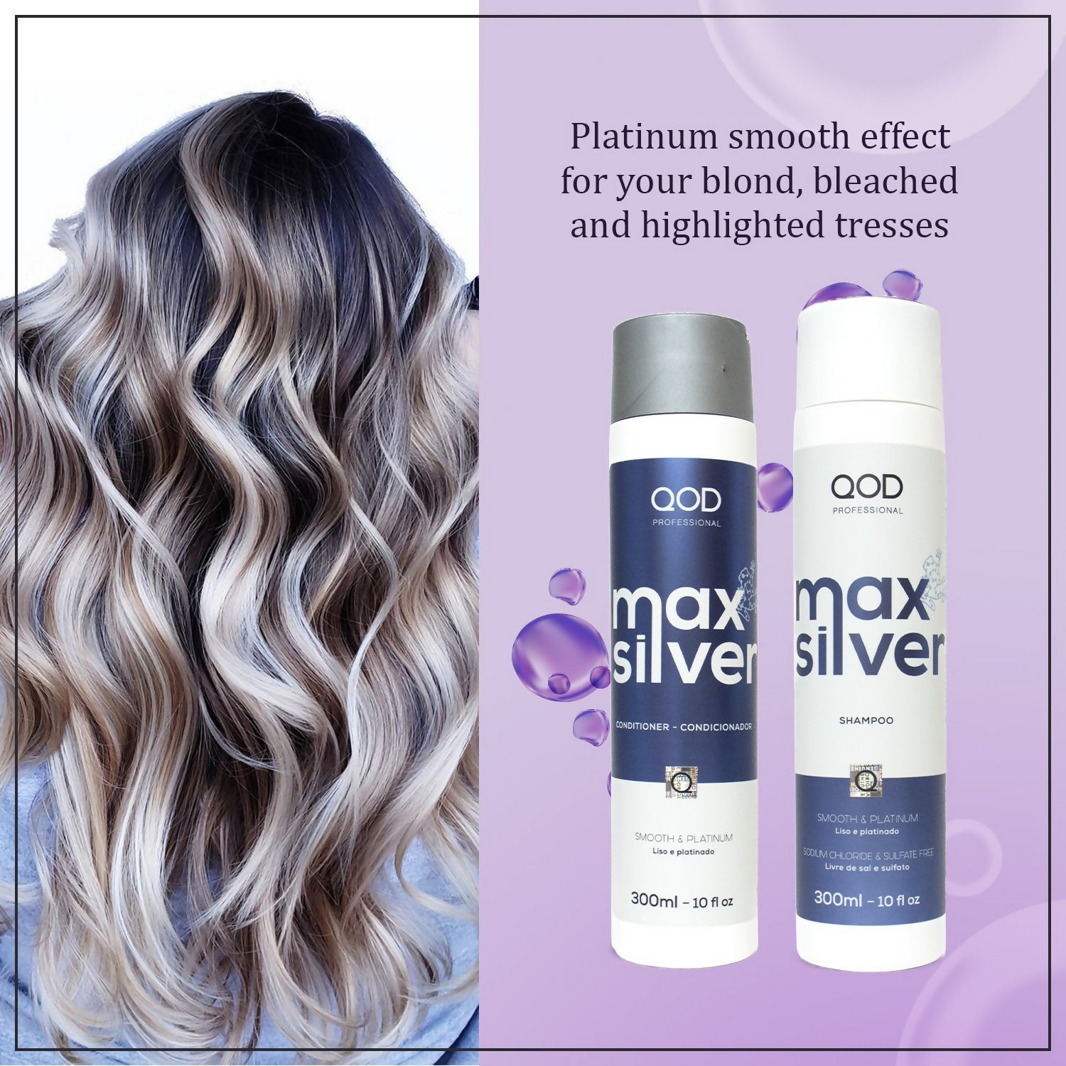 QOD Professional Max Silver Shampoo and Conditioner - Distacart