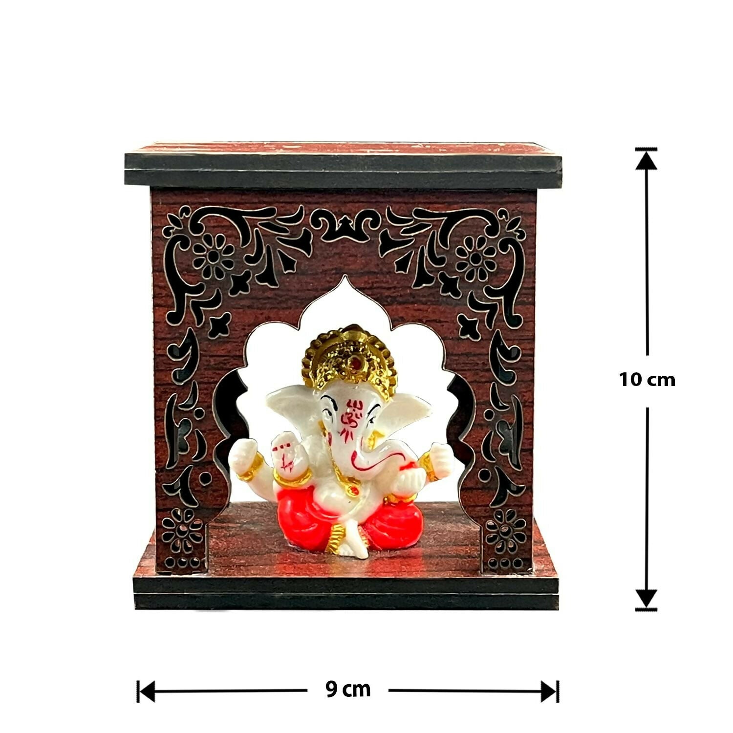Expleasia, Exuberant & Luxury Decor Ganesha Idol With Wooden Temple - Distacart