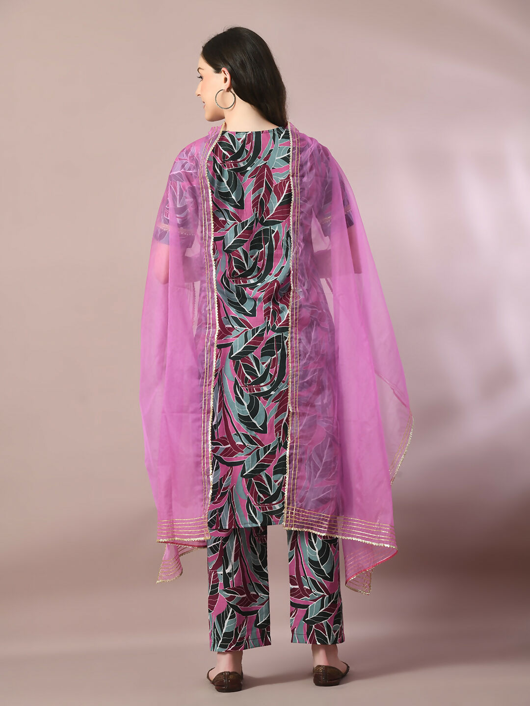 Myshka Women's Multi Printed Cotton Straight Party Kurta Set With Dupatta - Distacart