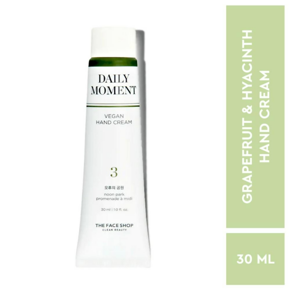 The Face Shop Non-Greasy Vegan Hand Cream - Noon Park With Hyaluronic Acid - Distacart