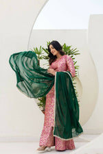 Thumbnail for Teeya Creation Pink Viscose Jacquard Party Wear Designer Suit - Distacart