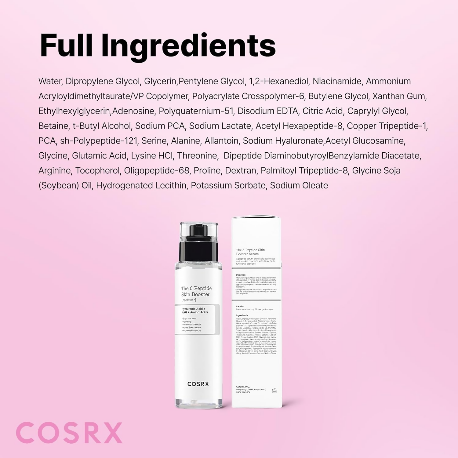 Cosrx 6X Peptide Collagen Booster Toner Serum - Dista