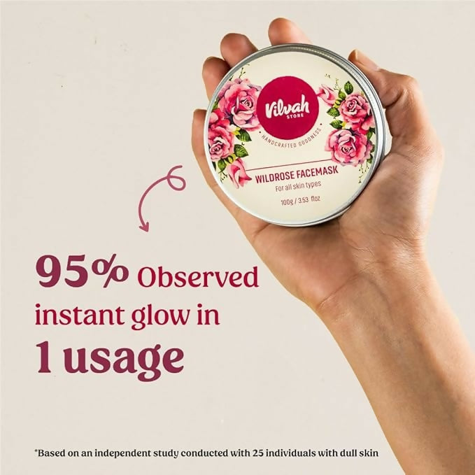 Vilvah Store Wild Rose Face Mask - Distacart