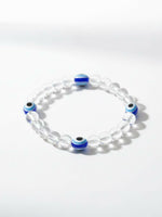 Thumbnail for NVR White Crystal Evil Eye Bracelet for Men & Women - Distacart