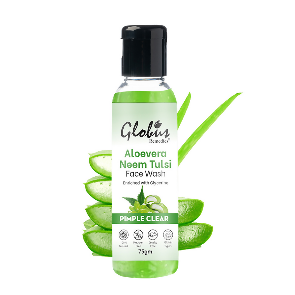 Globus Remedies Aloe vera Neem Tulsi Enriched With Glycerin & Oil Control Formula - Distacart
