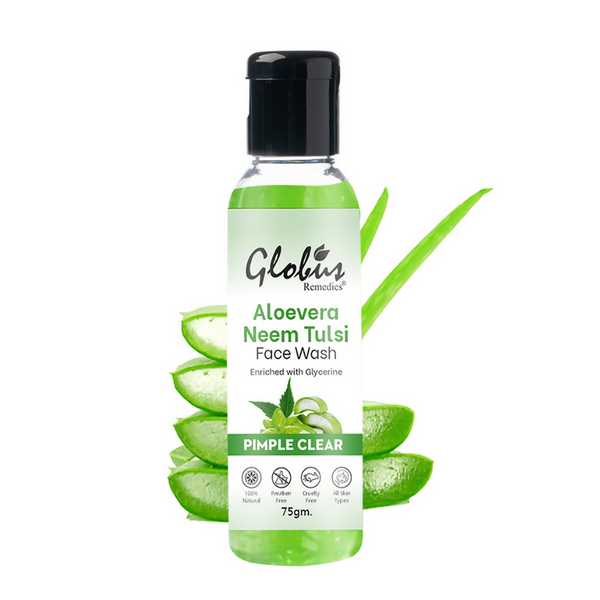 Globus Remedies Aloe vera Neem Tulsi Enriched With Glycerin & Oil Control Formula