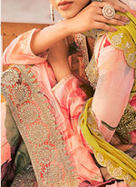 Thumbnail for Vegaa Fashion Baby Pink Premium Chinon Embroidered Palazzo Suit