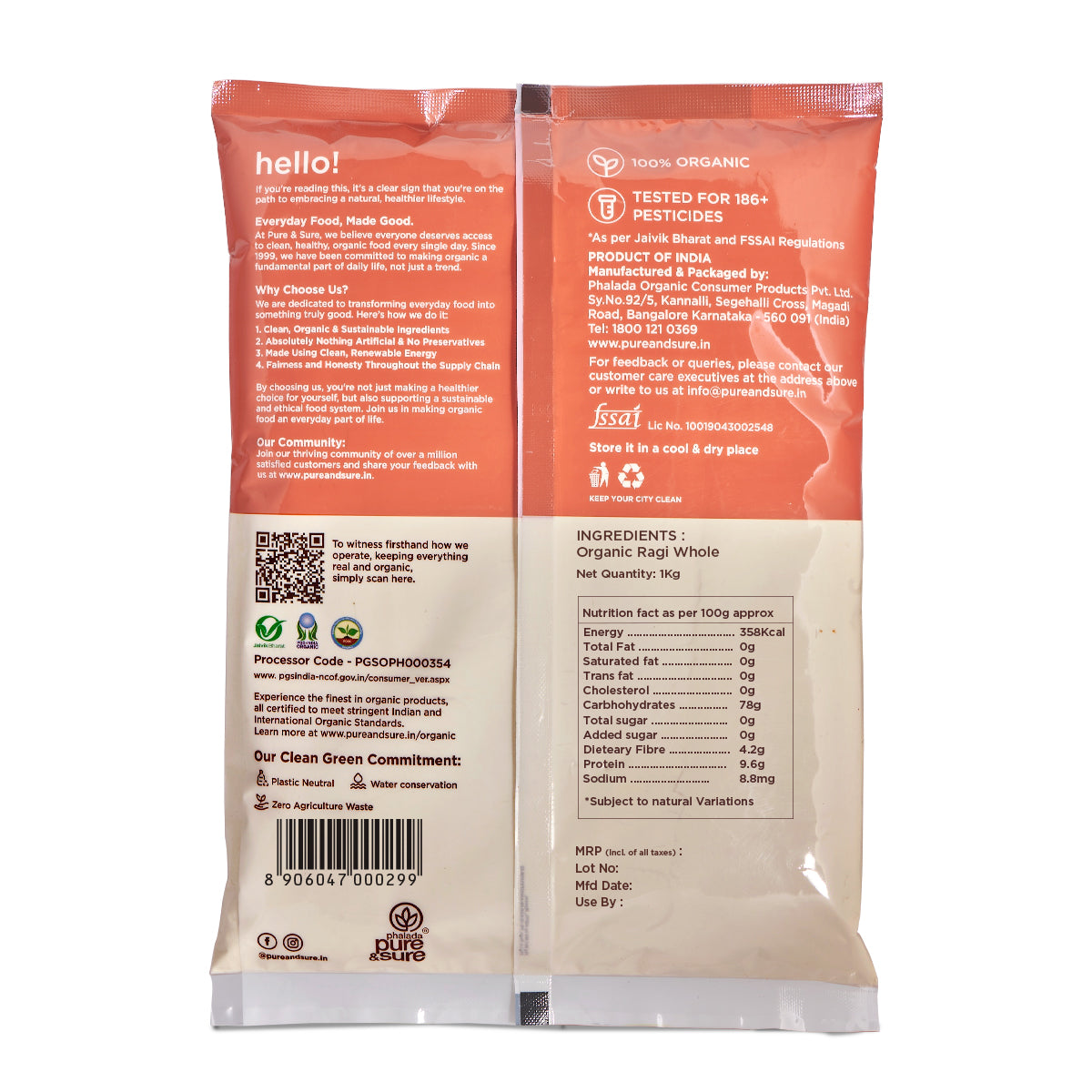 Pure & Sure Organic Ragi Flour - Distacart