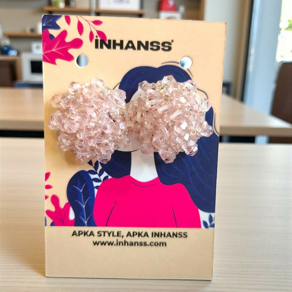 Inhanns Small Statement Studs Earrings - Baby Pink - Distacart