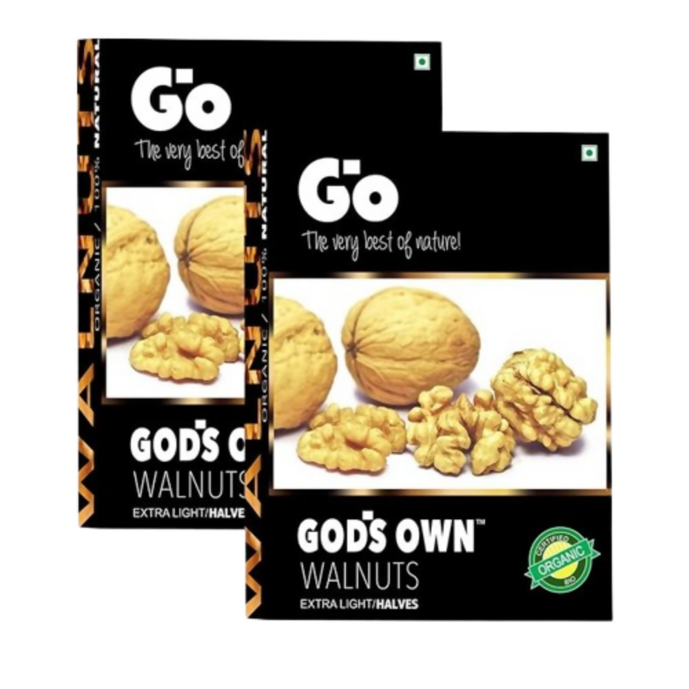 Go Organic Walnut Kernels – Extra Light Halves - Mildy, Earthy