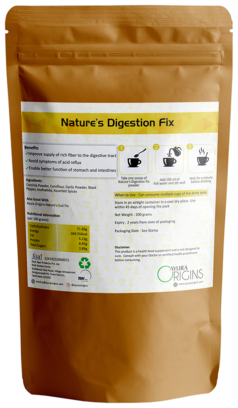 Ayura Origins Nature's Digestion Fix Powder - Distacart