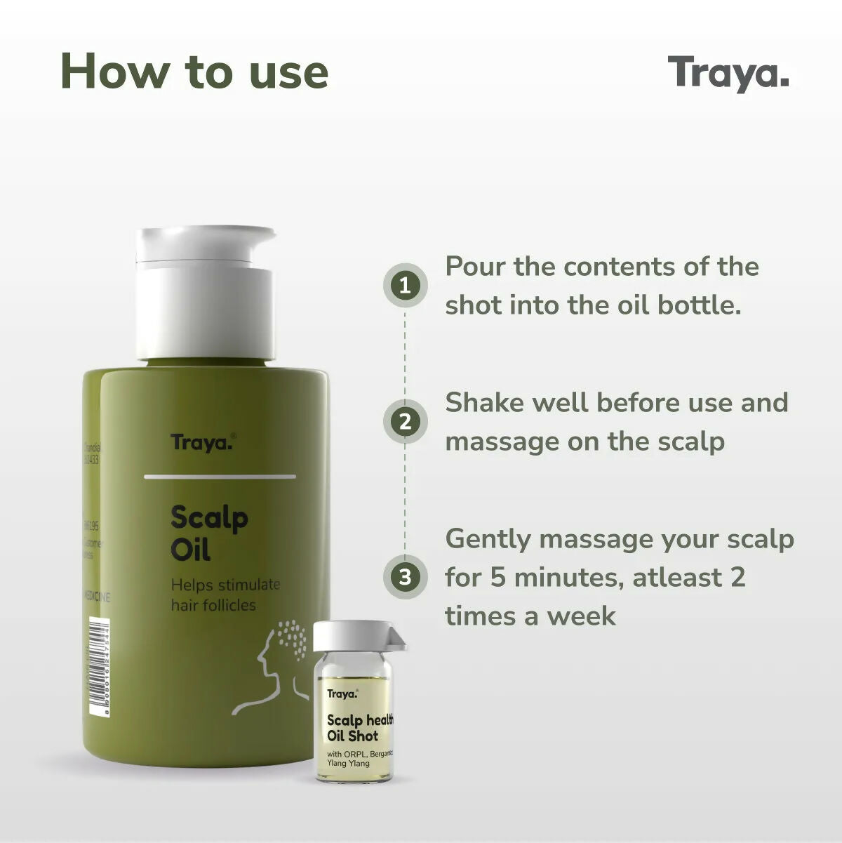 Traya Scalp Oil with Scalp Health Oil Shot - Distacart