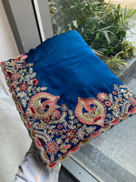 Thumbnail for Teeya Creation New Trendy Party Wear Soft Silk Saree-Blue - Dista
