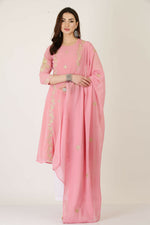 Thumbnail for Joban Fashion Pink Georgette Kurta Set