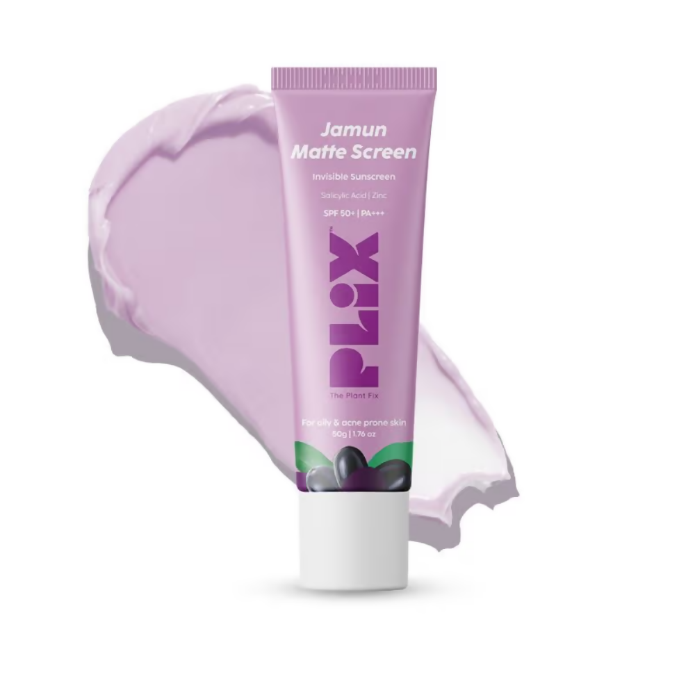 PLIX The Plant Fix 0.1% Salicylic Acid Jamun Mattifying Lightweight Sunscreen SPF50+ PA+++ UVA, UVB Shield - Distacart