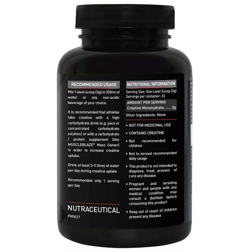MuscleBlaze Creatine Monohydrate Unflavored - Distacart