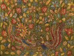 Thumbnail for Red and Green Badhani Silk Handloom Saree with Geometrical Body and Kalamkari Pallu and Blouse Design - Global Threads - Distacart