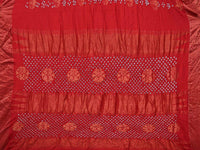 Thumbnail for Red Bandhani Uppada Silk Handloom Saree with Nilambari Buta Design - Global Threads - Distacart