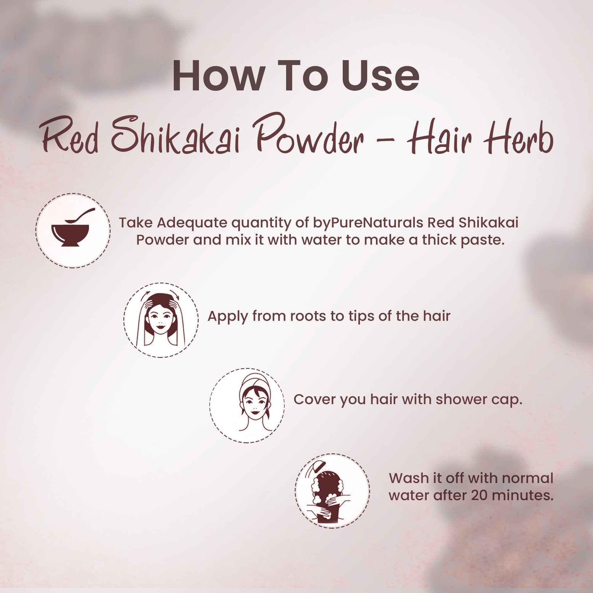 byPureNaturals Organic Red Shikakai Powder - Dista