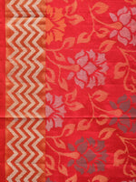 Thumbnail for Red Uppada Silk Handloom Saree with All Over Floral Design - Global Threads - Distacart