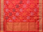 Thumbnail for Red Uppada Silk Handloom Saree with All Over Floral Design - Global Threads - Distacart