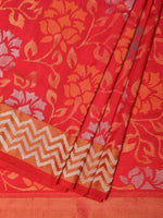 Thumbnail for Red Uppada Silk Handloom Saree with All Over Floral Design - Global Threads - Distacart