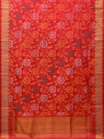 Thumbnail for Red Uppada Silk Handloom Saree with All Over Floral Design - Global Threads - Distacart