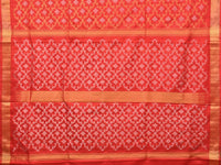 Thumbnail for Red Uppada Silk Handloom Saree with All Over Jamdani Design - Global Threads - Distacart