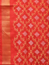 Thumbnail for Red Uppada Silk Handloom Saree with All Over Jamdani Design - Global Threads - Distacart