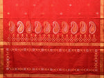 Thumbnail for Red Uppada Silk Handloom Saree with Mango Pallu Design - Global Threads - Distacart