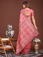 Thumbnail for Anaita Red Banarasi Silk Saree With Blouse - Distacart