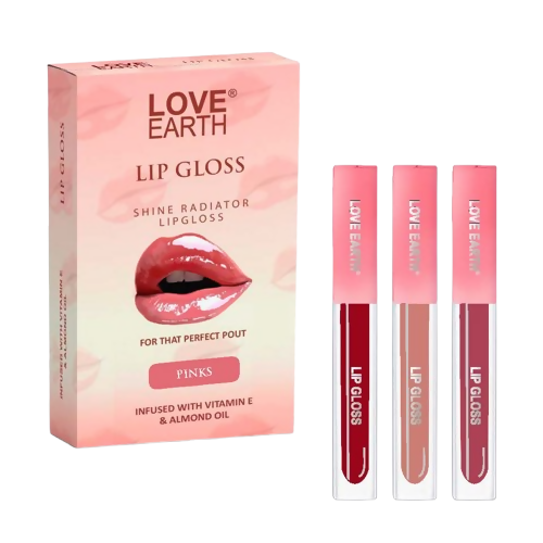 Love Earth Liquid Lip Gloss - Pinks - Distacart