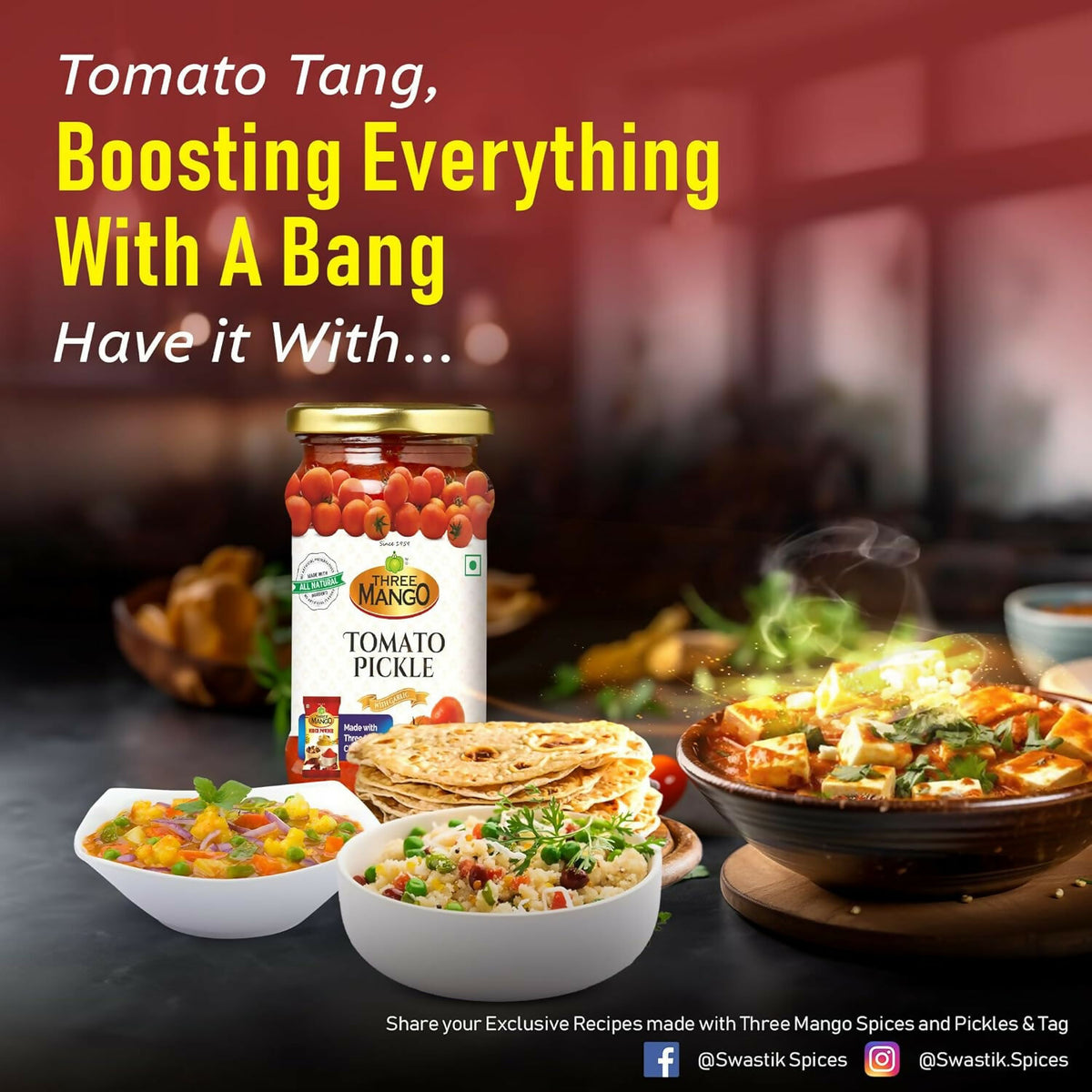 Three Mango Tamato Pickle (Achaar) - Distacart