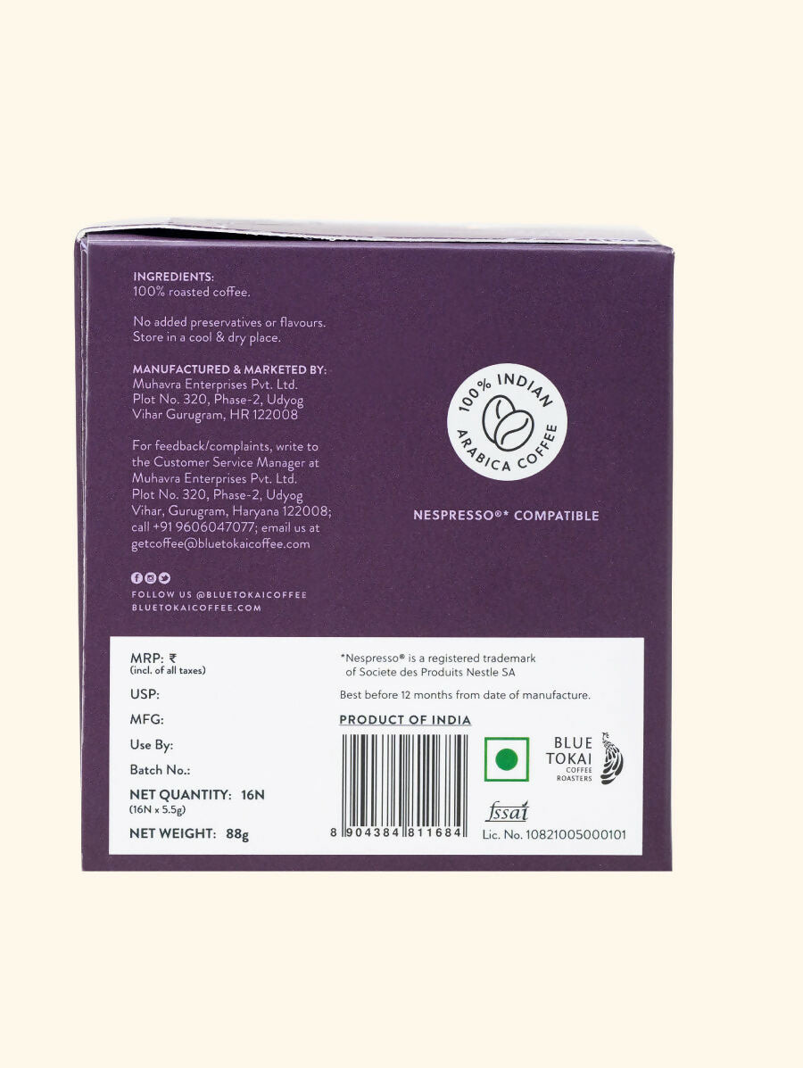 Blue Tokai Silver Oak Blend Coffee Capsules - Distacart