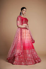 Thumbnail for Jyoti Fashion Women's Coral Heavy Chinon Sequins Embroidered Designer Lehenga Choli Set - Distacart