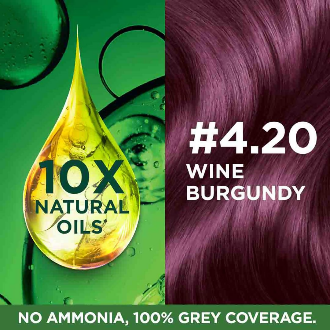 Garnier Color Naturals Creme Riche Hair Color - Shade 4.20 Wine Burgundy - Distacart